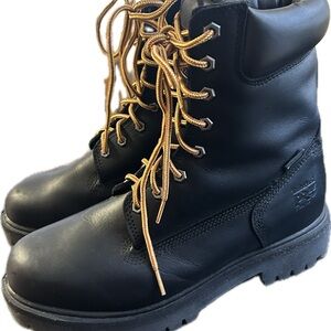 Timberland Black Leather Waterproof Steel Toe Boots